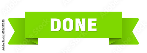 done ribbon isolated on transparent background. done ribbon