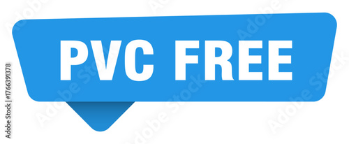 pvc free sticker. pvc free blue sign isolated on transpatent background