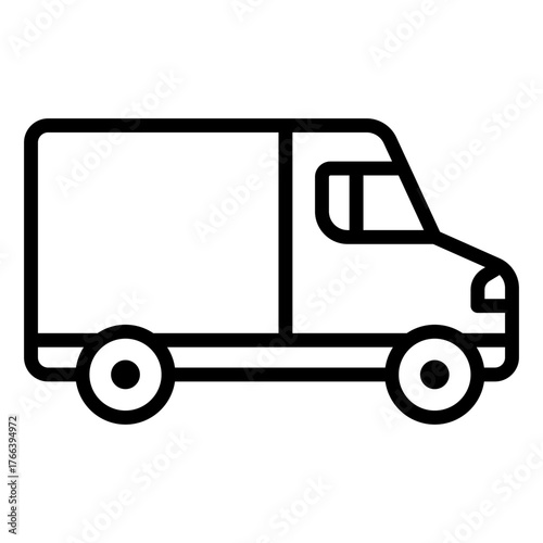 Truck vector icon. Lorry illustration sign. Autotruck symbol or logo.