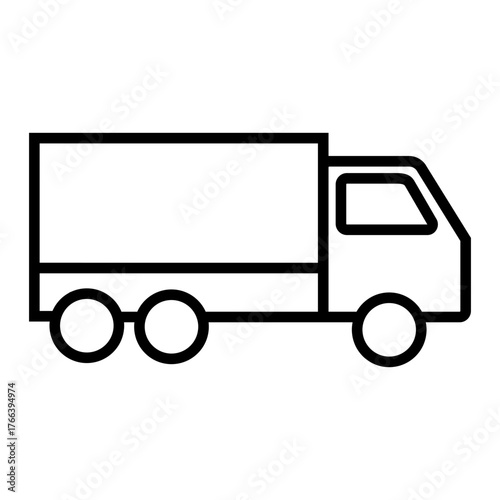 Truck vector icon. Lorry illustration sign. Autotruck symbol or logo.