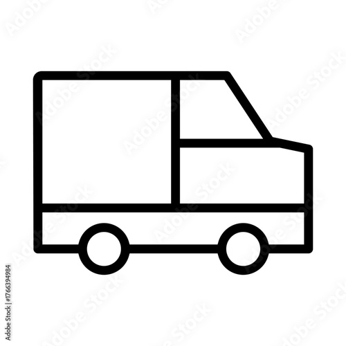 Truck vector icon. Lorry illustration sign. Autotruck symbol or logo.