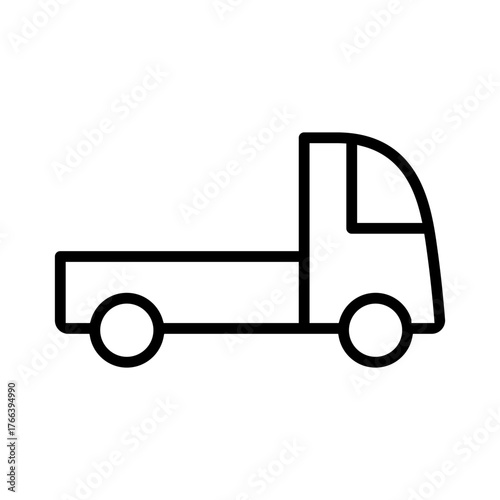 Truck vector icon. Lorry illustration sign. Autotruck symbol or logo.