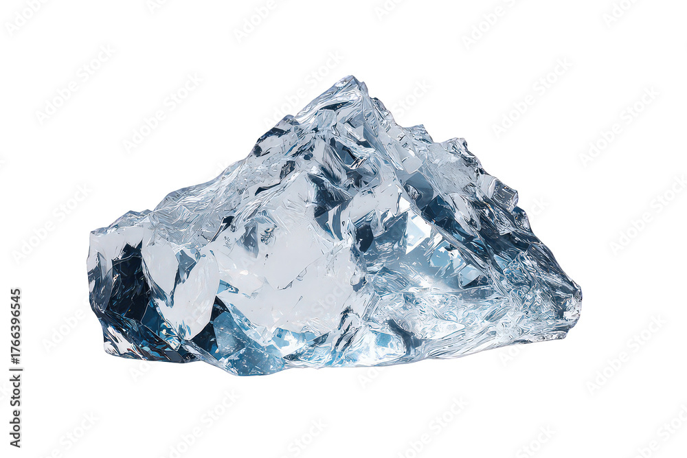 Fototapeta premium Abstract Crystalline Structure on Black Background Reflecting Light and Shadows