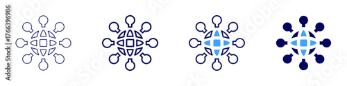Connect event icon in 4 different styles. Thin Line, Line, Bold Line, Duotone. Duotone style. Editable stroke