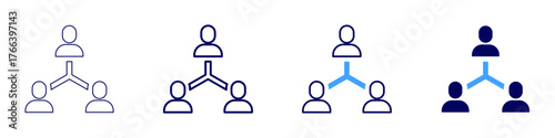 Connect integration icon in 4 different styles. Thin Line, Line, Bold Line, Duotone. Duotone style. Editable stroke