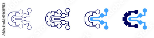 Connect leads icon in 4 different styles. Thin Line, Line, Bold Line, Duotone. Duotone style. Editable stroke
