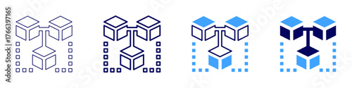 Connect IoT icon in 4 different styles. Thin Line, Line, Bold Line, Duotone. Duotone style. Editable stroke