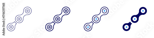 Connect logistics icon in 4 different styles. Thin Line, Line, Bold Line, Duotone. Duotone style. Editable stroke