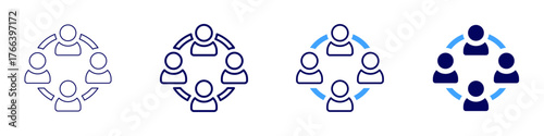Connect marketing icon in 4 different styles. Thin Line, Line, Bold Line, Duotone. Duotone style. Editable stroke