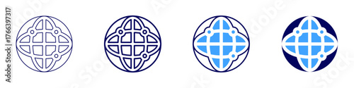 Connect webinar icon in 4 different styles. Thin Line, Line, Bold Line, Duotone. Duotone style. Editable stroke