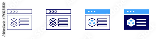 Project proposal icon in 4 different styles. Thin Line, Line, Bold Line, Duotone. Duotone style. Editable stroke