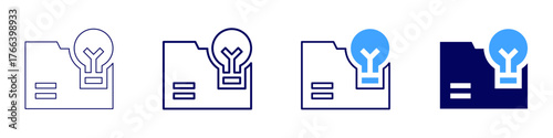 Project resource icon in 4 different styles. Thin Line, Line, Bold Line, Duotone. Duotone style. Editable stroke