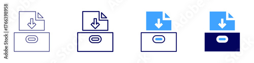 Project scenario icon in 4 different styles. Thin Line, Line, Bold Line, Duotone. Duotone style. Editable stroke
