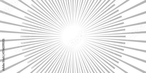 Ray sun light. Sunburst background. Radial circle line. Pattern starburst. Comic beam lines. Sun effect rays. Abstract firework. Concentration stripe. Eps10