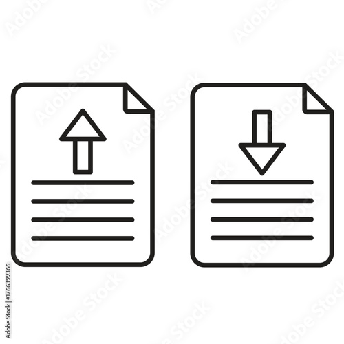 Business contract and legal agreement document icons vector