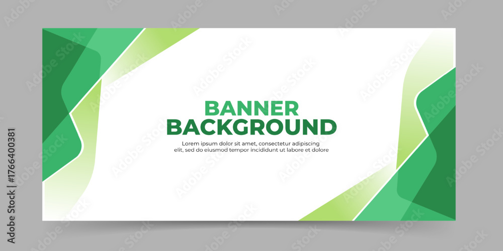 Fototapeta premium Green abstract banner background