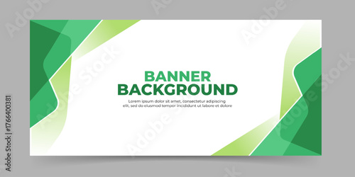 Green abstract banner background