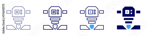 Grill repair icon in 4 different styles. Thin Line, Line, Bold Line, Duotone. Duotone style. Editable stroke