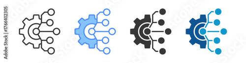 Digital Transformation Icon Set Multiple Style Collection