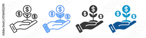 Venture Capital Icon Set Multiple Style Collection
