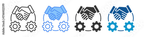 Collaboration Icon Set Multiple Style Collection
