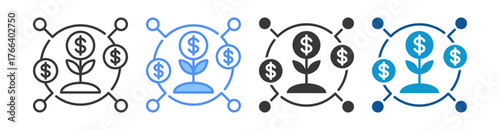 Investment Icon Set Multiple Style Collection