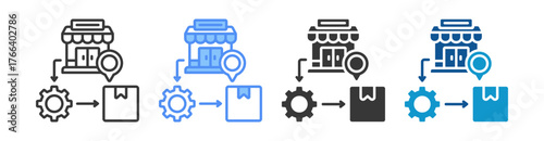 Supply Chain Icon Set Multiple Style Collection