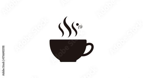 Warm, steaming cup of coffee or tea with a hint of aroma rising, perfect for a cozy morning.