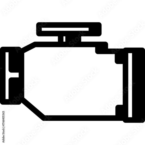 Engine icon symbolizing diagnostics, motor power, and mechanical repair