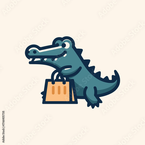 Crocodile Shopping Logo