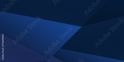 Modern dark blue paper background with dark 3d layered line triangle texture in elegant website or textured paper design