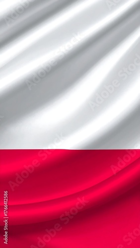 A draped flag with two horizontal bands of white and red Free Download A draped flag with two horizontal bands of white and red - GFXLoad