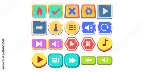 Cartoon Button Icon