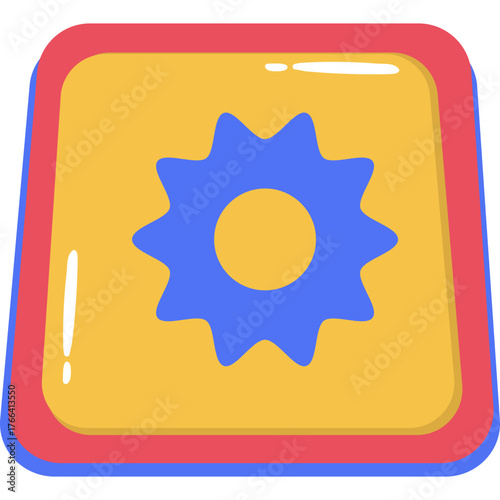 Cartoon Button Icon