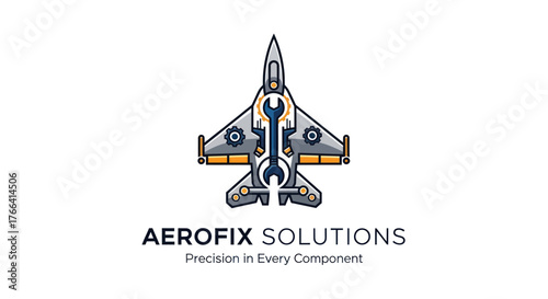 Aerofix Solutions logo with jet fighter and tools.
