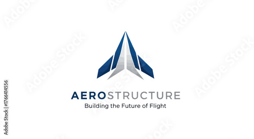 Aerostructure logo design representing the future of flight and aviation.