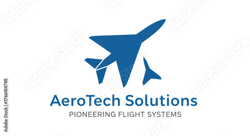 AeroTech Solutions logo with a stylized blue airplane icon.