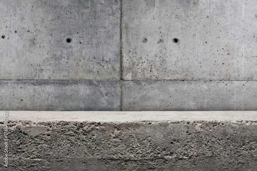 Close Up Shot Of Concrete Wall Texture With Gritty Base And White Horizontal Line