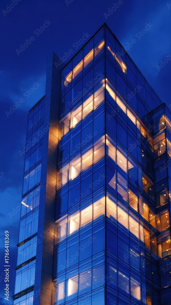 Fototapeta premium A tall building with many windows
