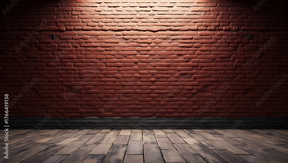 Fototapeta premium old brick wall and floor