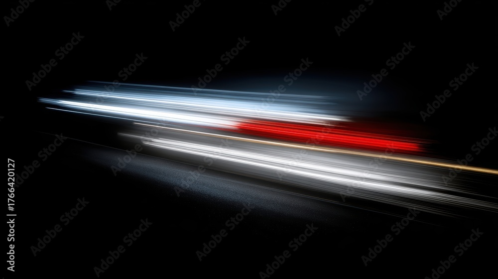 Fototapeta premium Blurred car dynamic image of fast moving vehicle displaying motion blur effect capturing speed in action