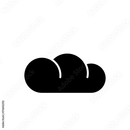 Bread loaf bakery food staple flat black icon
