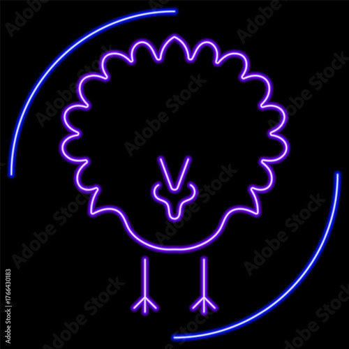 thanksgiving day neon sign, modern glowing banner design, colorful modern design trend on black background. Vector illustration.