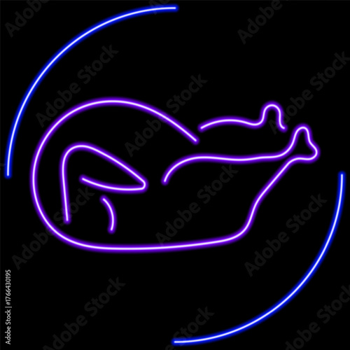 thanksgiving day neon sign, modern glowing banner design, colorful modern design trend on black background. Vector illustration.