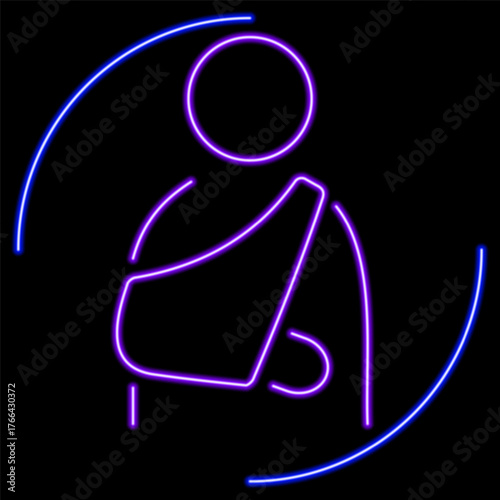 slinga neon sign, modern glowing banner design, colorful modern design trend on black background. Vector illustration.