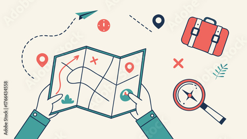 hand drawn vector illustration of a set of icons