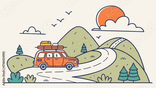 car in the mountains