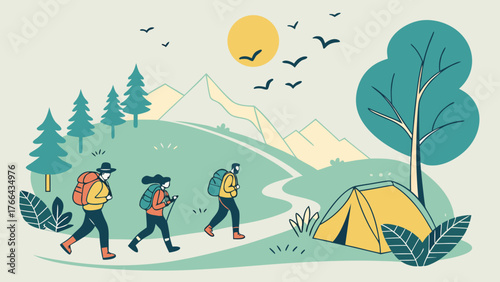 vector illustration of a winter landscape