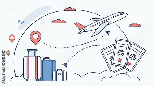 vector illustration of airplane