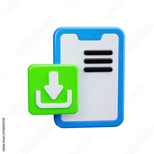 Obraz na plátne downloadable software 3d render icons